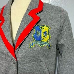 Beetlejuice Girls 14, Astrid Prep School Graphic Lightweight Whimsygoth Blazer